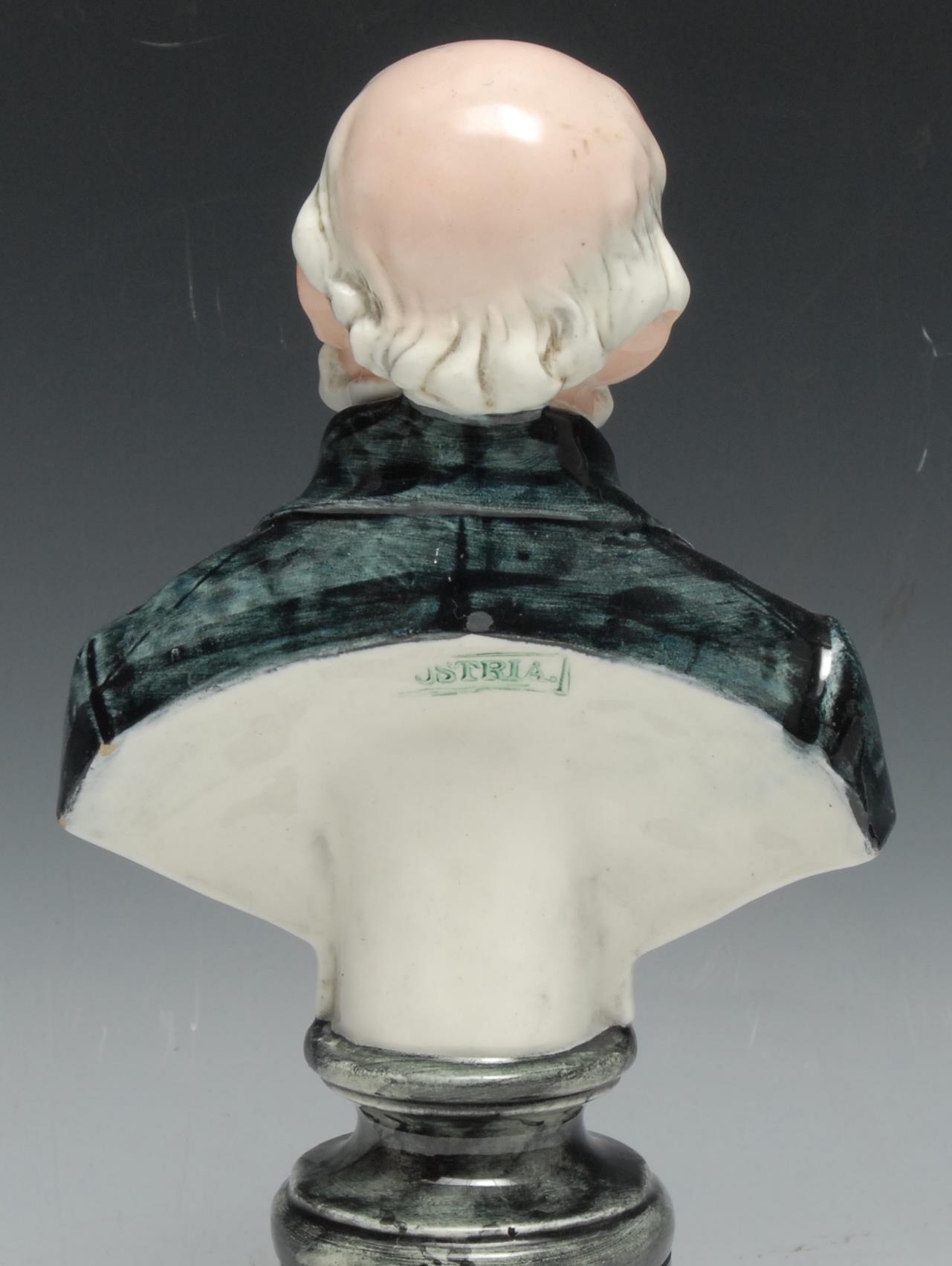 British Political History - an Austrian pottery portrait bust, of William Ewart Gladstone (1809 - - Image 3 of 6