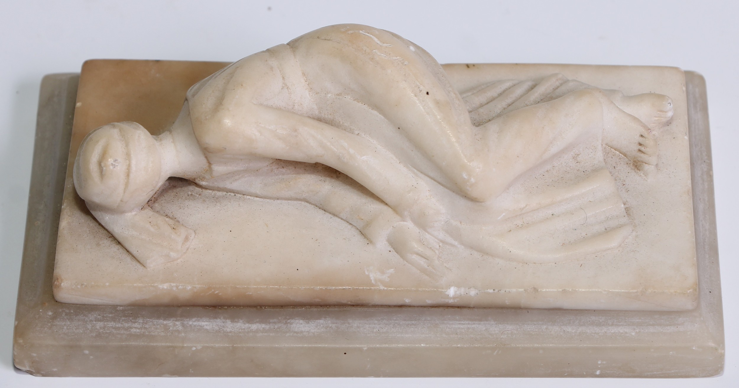 Grand Tour School (19th century), an alabaster cabinet sculpture, The Martyrdom of Saint Cecilia, - Image 2 of 5