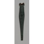 Antiquities - a British late Roman/early Saxon bronze nail cleaner, found in Kent, 6.5cm long