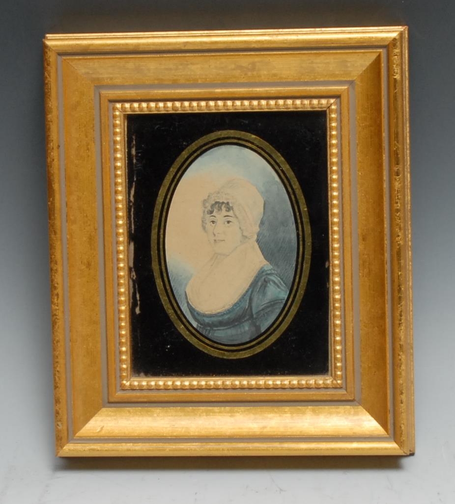 English School (19th century), a portrait miniature, of a lady