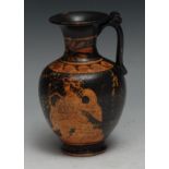 A museum type copy, after an Ancient Greek oinochoe, 13.5cm high