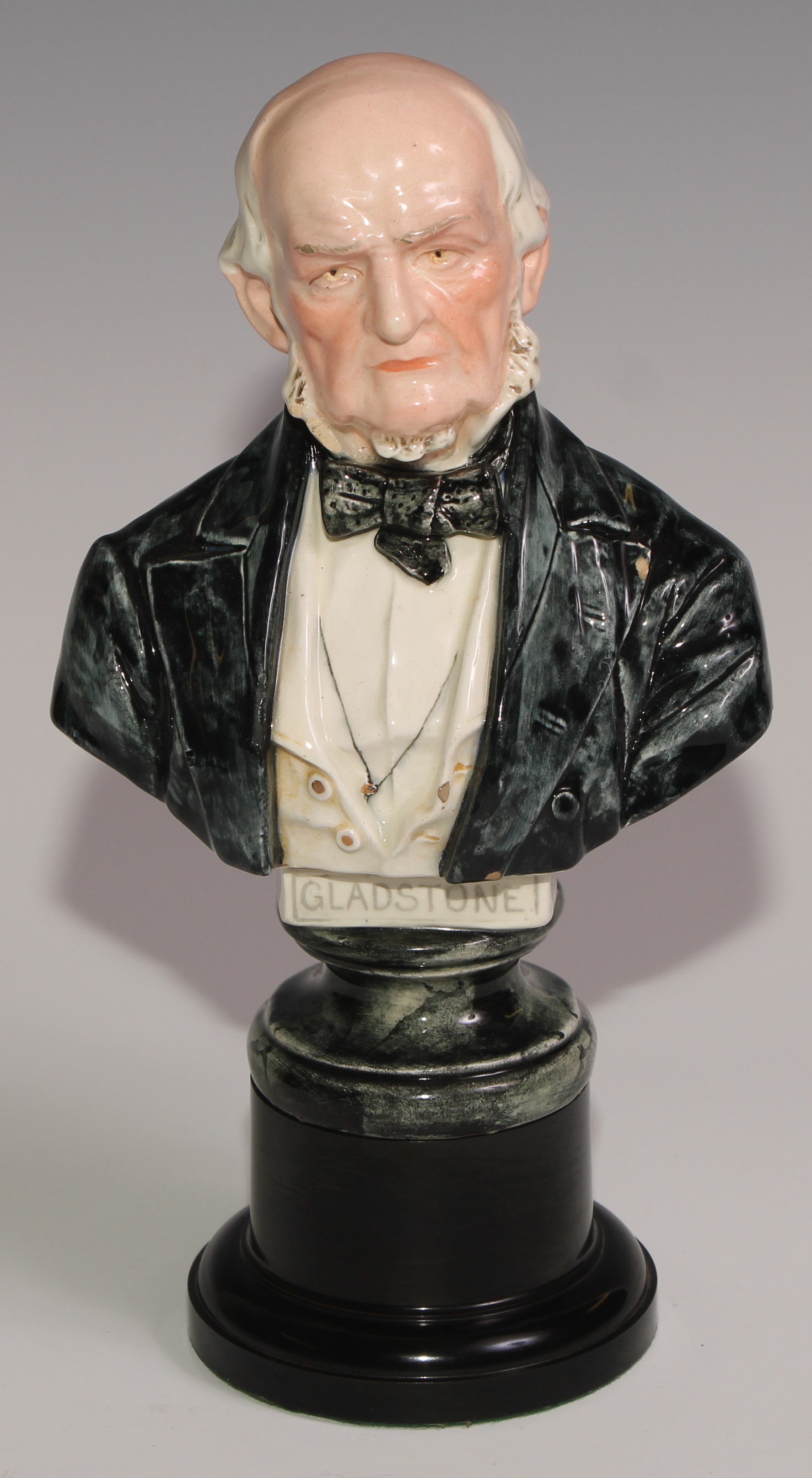 British Political History - an Austrian pottery portrait bust, of William Ewart Gladstone (1809 -