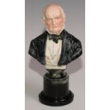 British Political History - an Austrian pottery portrait bust, of William Ewart Gladstone (1809 -