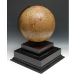 An Art Deco 12" terrestrial globe, by Geographia Ltd, London, brass meridian ring, stepped base,