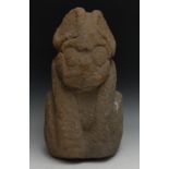 Antiquities - a pre-Columbian Mesoamerican volcanic stone carving, possibly Camazotz and probably
