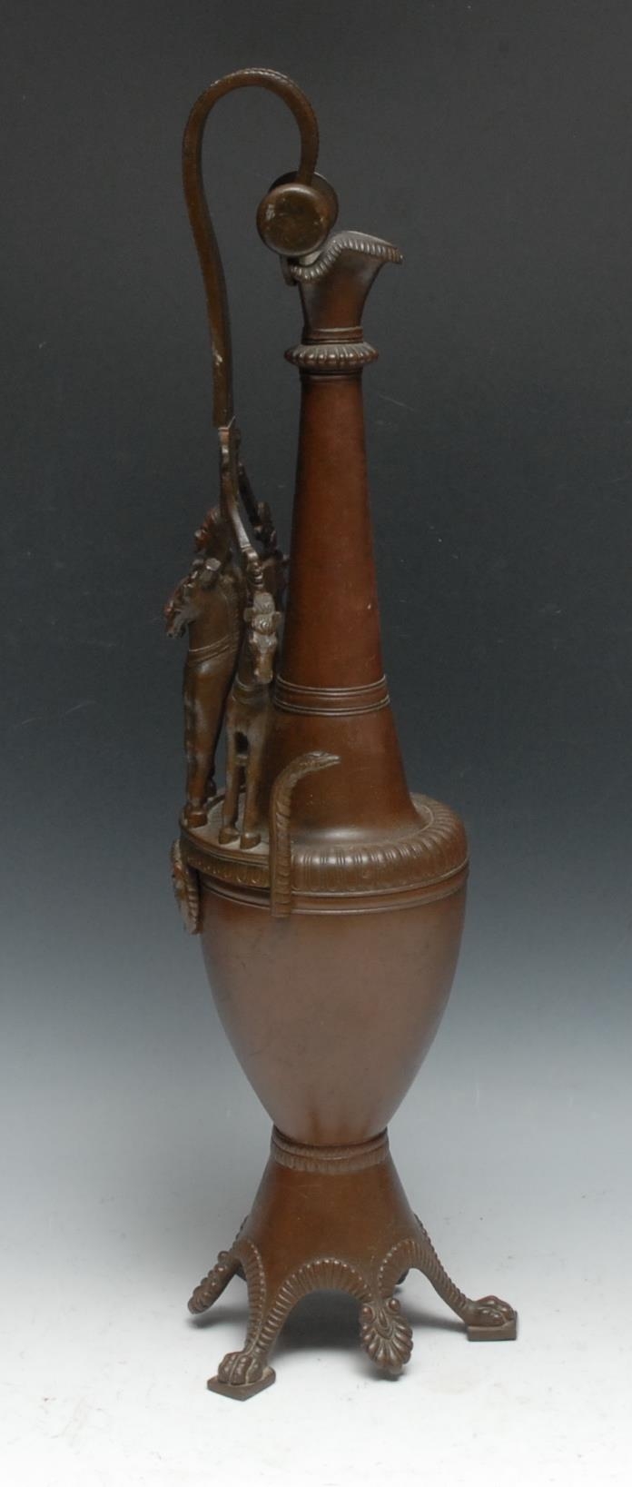 Neapolitan School (19th century), a brown patinated bronze Grand Tour vase, cast in the Etruscan
