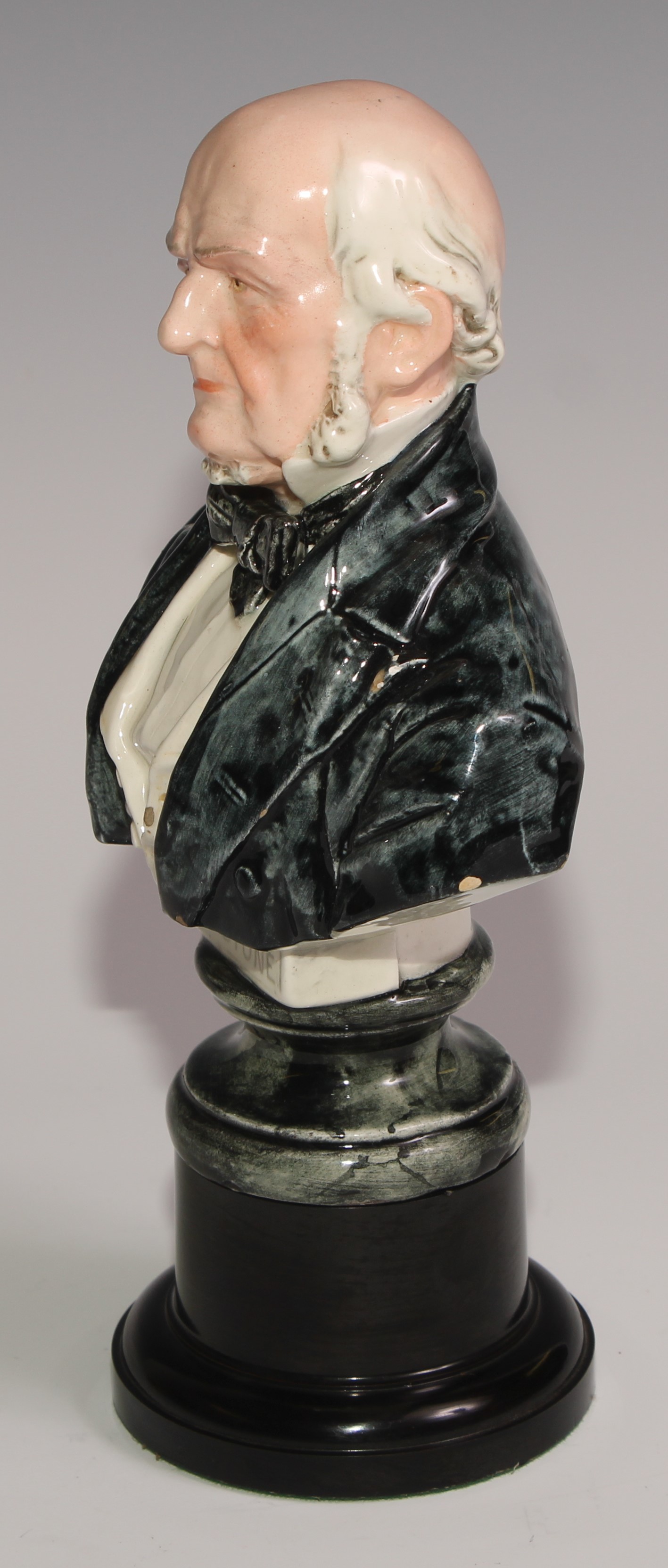 British Political History - an Austrian pottery portrait bust, of William Ewart Gladstone (1809 - - Image 5 of 6