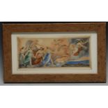 Italian School (19th century) The Chariot of Apollo watercolour, 12cm x 25.5cm