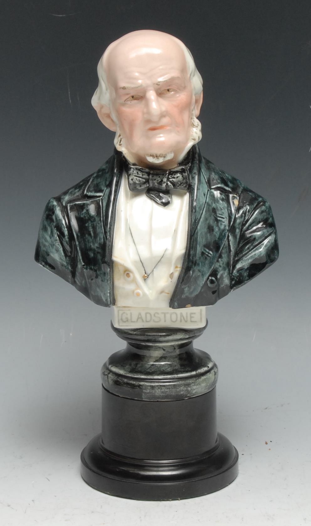 British Political History - an Austrian pottery portrait bust, of William Ewart Gladstone (1809 - - Image 2 of 6