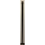 A George V silver and guilloche enamel topped dancing cane, ebonised shaft, 113cm long, London 1924