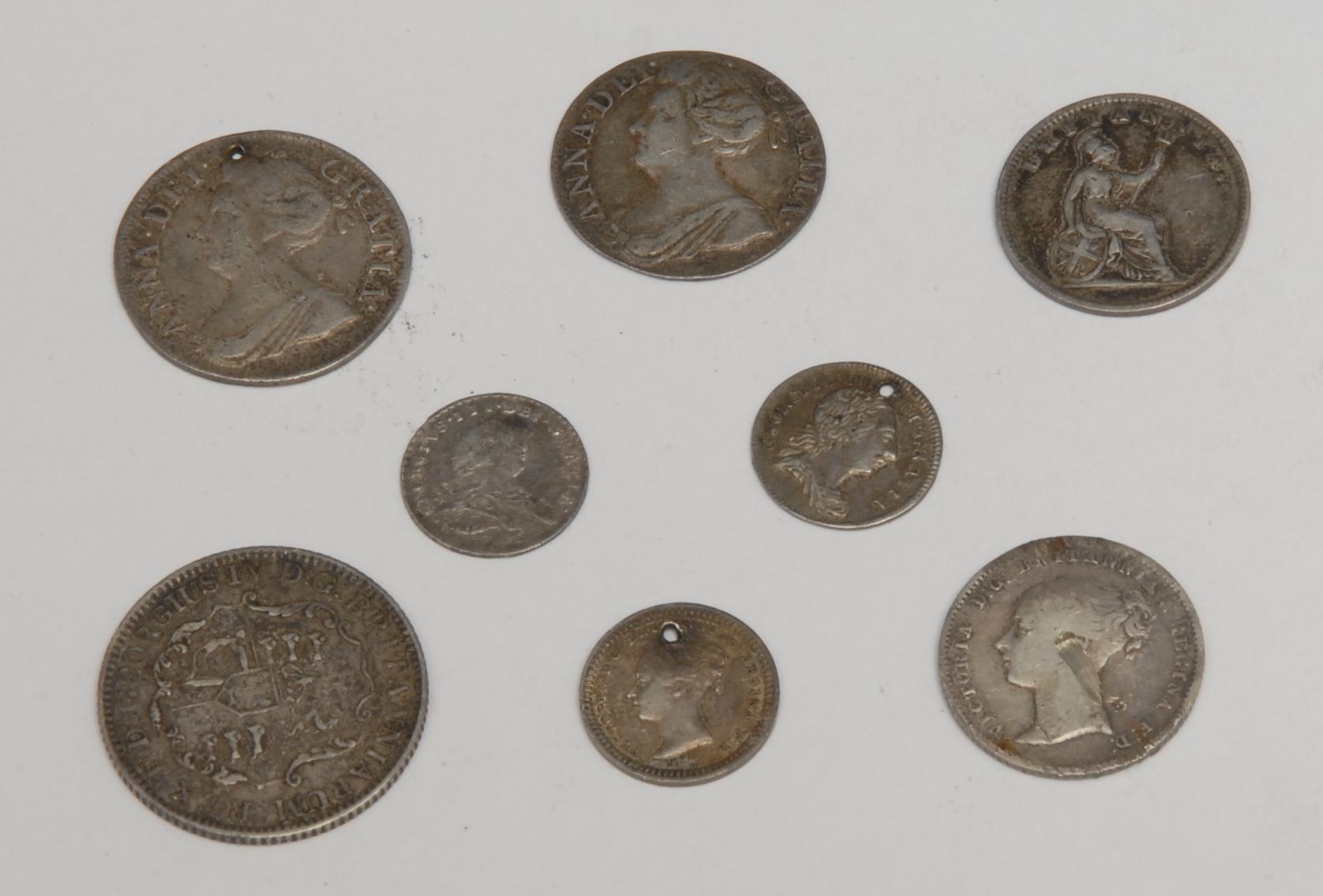 Coins - English small silver including some Maundy issues: Groats 1710 and 1854 (non-Maundy - Image 2 of 2