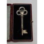 Copoclephily - George V silver presentation key, of Irish interest, Opening New Urban Dwellings *