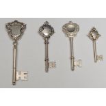 Copoclephily - an Edwardian silver presentation key, Presented to Mrs Mangles on her Opening [the]