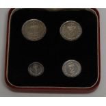 Coins - Maundy Money - a Victorian Jubilee head set, 1891, boxed