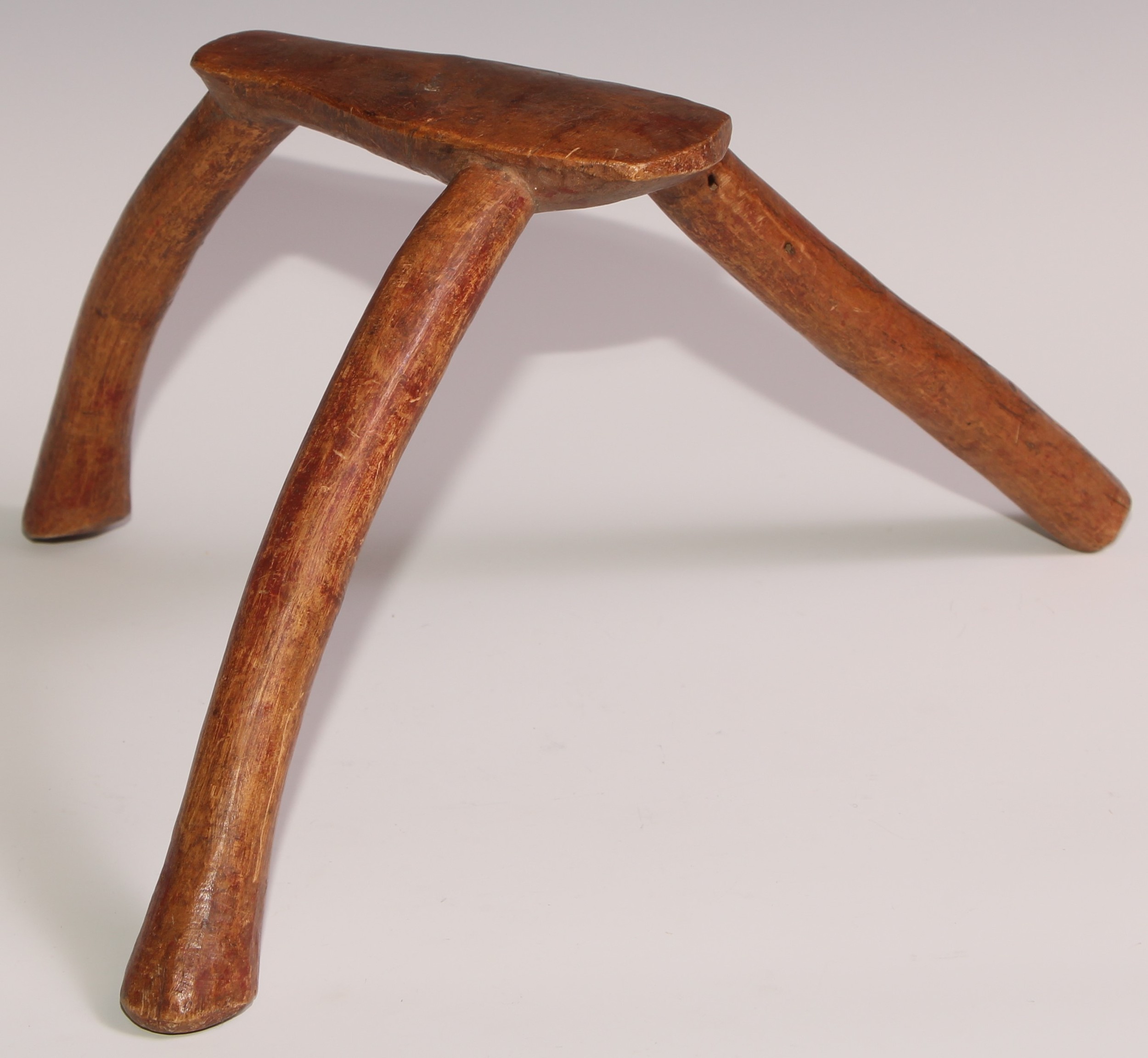 Tribal Art - an East African stool or headrest, possibly Pokot, 19cm high; another (2) - Image 3 of 9