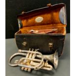 A Besson & Co ltd Classa prototype cornet, serial number 72534, circa 1900, cased