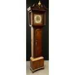 A late 18th early 19th century oak longcase clock, by John Miles of Stroud, Gloucestershire, brass