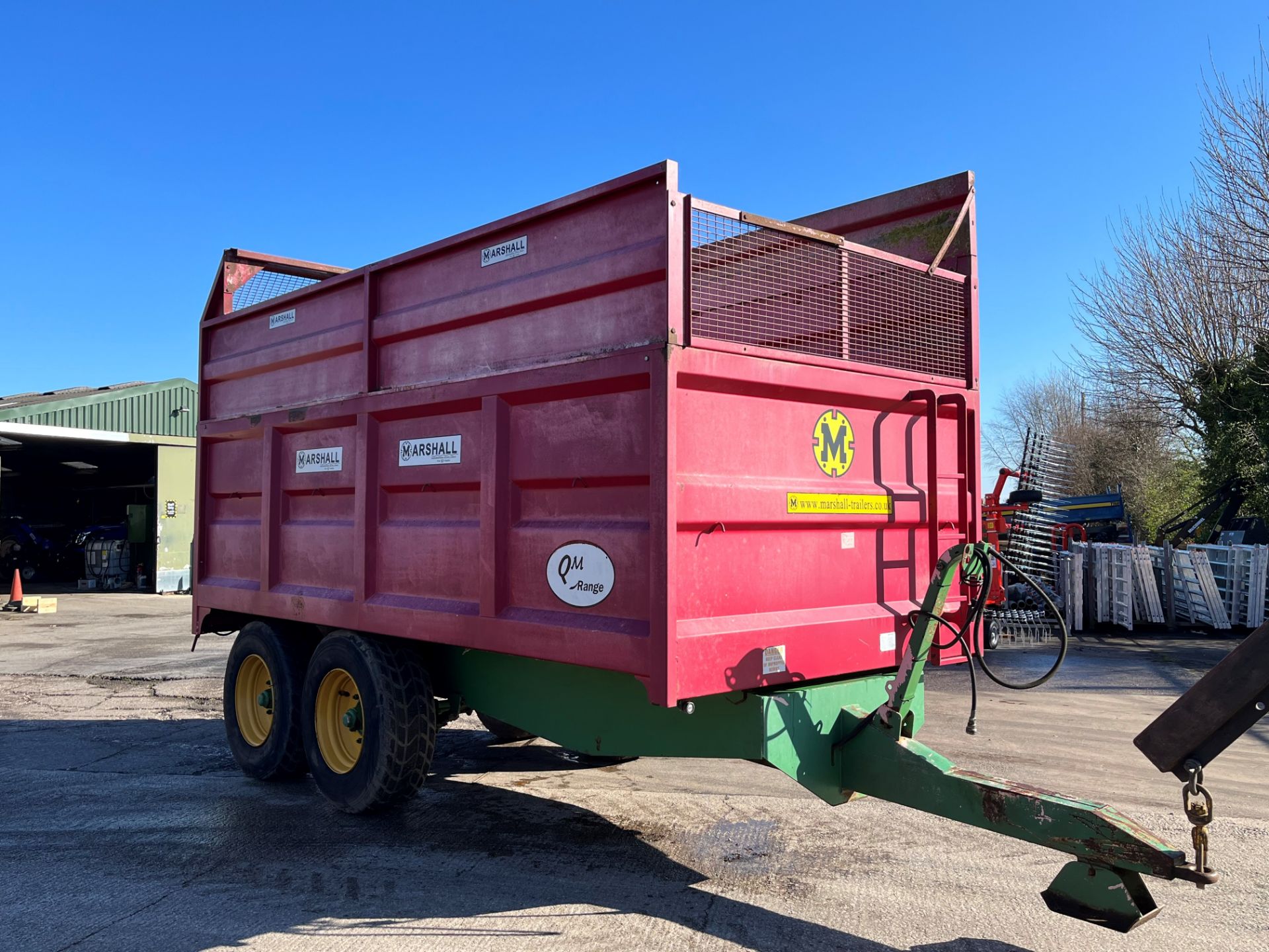 2005 Marshall QM 11 Tonne Silage Trailer, c/w Grain Door, Super Single Tyres - Image 2 of 5