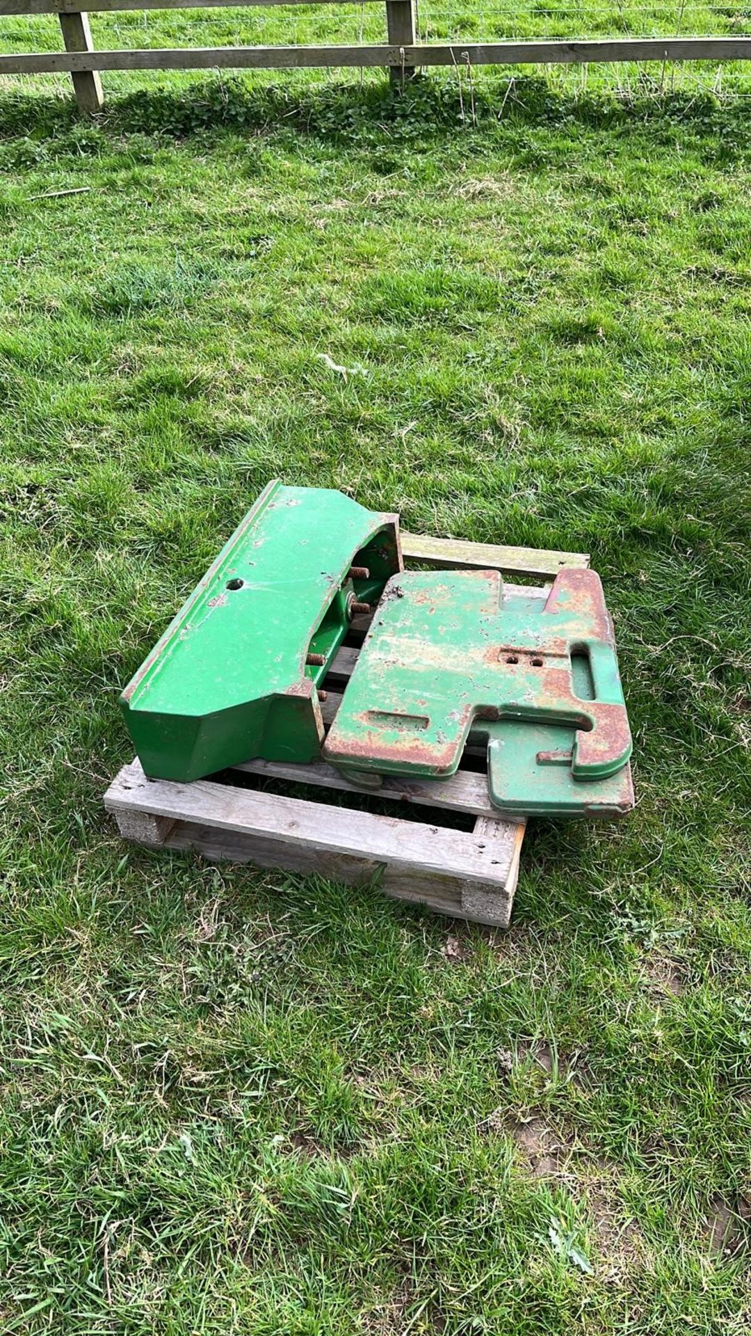 John Deere weight frame and 2 leaf weights