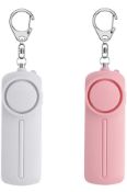 Self Defence Sound Personal Alarm with LED Light, Set of 2 (colours may vary)