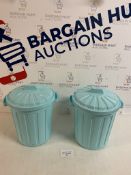 Plastic Storage Recycle Kitchen Dust Waste Bins with Lids, set of 2