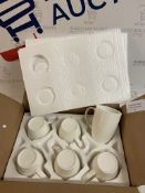 Panbado 6 Piece Porcelain Mug Set Ivory White Coffee Tea Cups RRP £26.99
