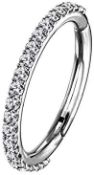OUFER 16G 14G 6/8/10/12mm Cartilage Earring Hoop Stainless Steel, set of 20 Total RRP £240