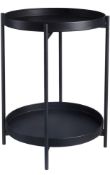 Round Tray 2 Tier Metal End Table RRP £34.99