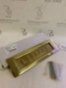 B&M Solid Brass Polish Letter Plate RRP £26.99