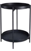 Round Tray 2 Tier Metal End Table RRP £34.99