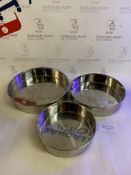 Set of 3 Stainless Steel Dishes