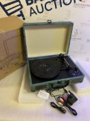 Suitcase Design Bluetooth Record Player, Built-In Stereo Speakers RRP £46.99