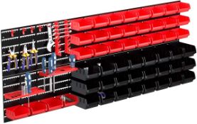 Plastic Storage Bin Set with Wall Panels Tools Organiser Storage RRP £55.99