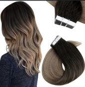Easyouth Remy Tape In Hair Extensions Real Hair 20Pcs 12 Inch RRP £47.99