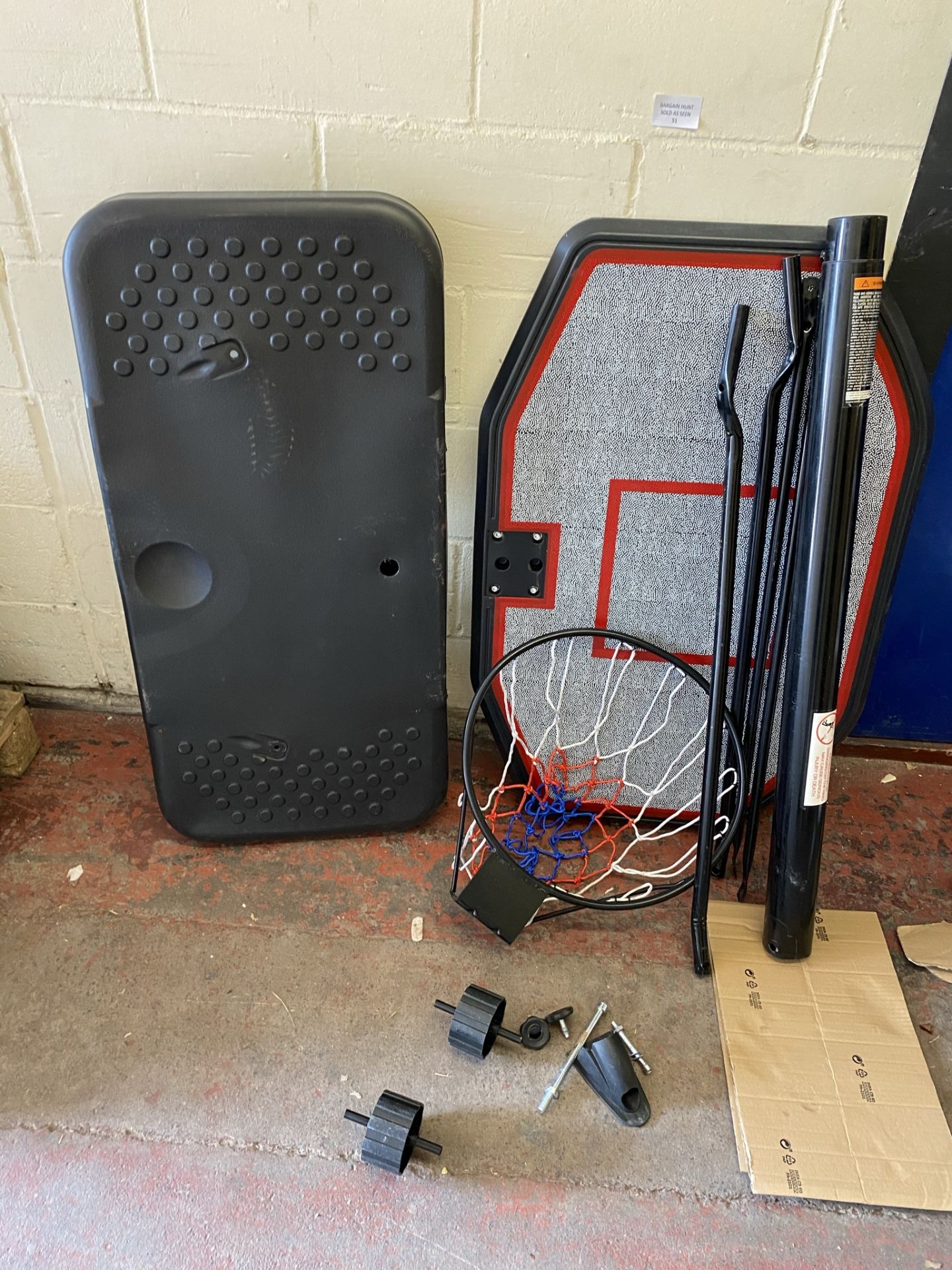 display4top Adjustable 200-305cm Portable Basketball Hoop Net Backboard System RRP £115