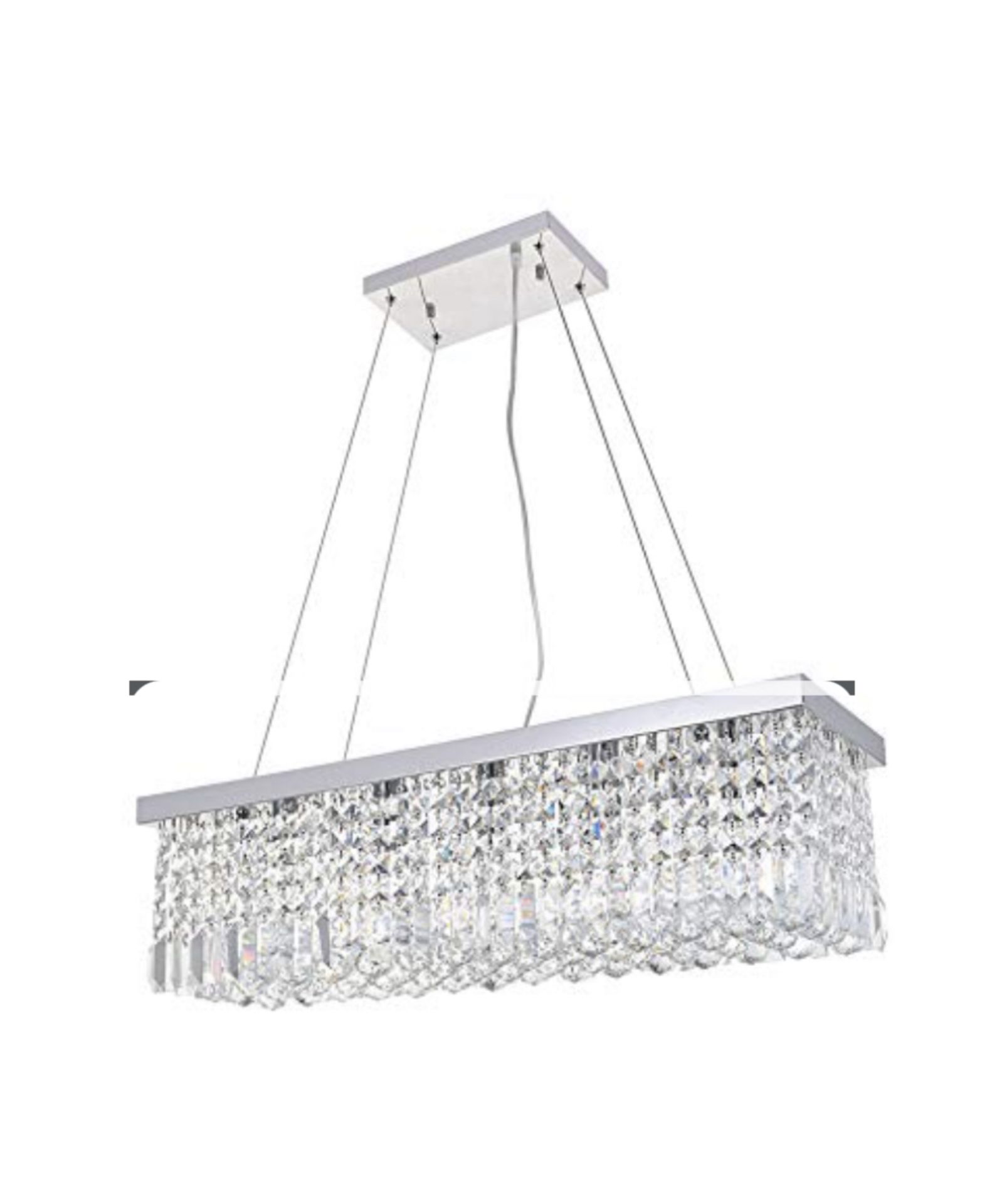 A1A9 Modern Crystal Chandelier Lights Luxury Clear Crystal Droplets RRP £149.99