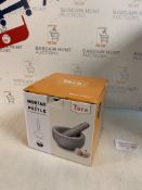 Tera Mortar and Pestle Set Unpolished Granite Stone for Grinding Herbs Spices