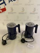 Electric Milk Frother & Steamer Non Stick Ceramic Steamer Automatic, set of 2