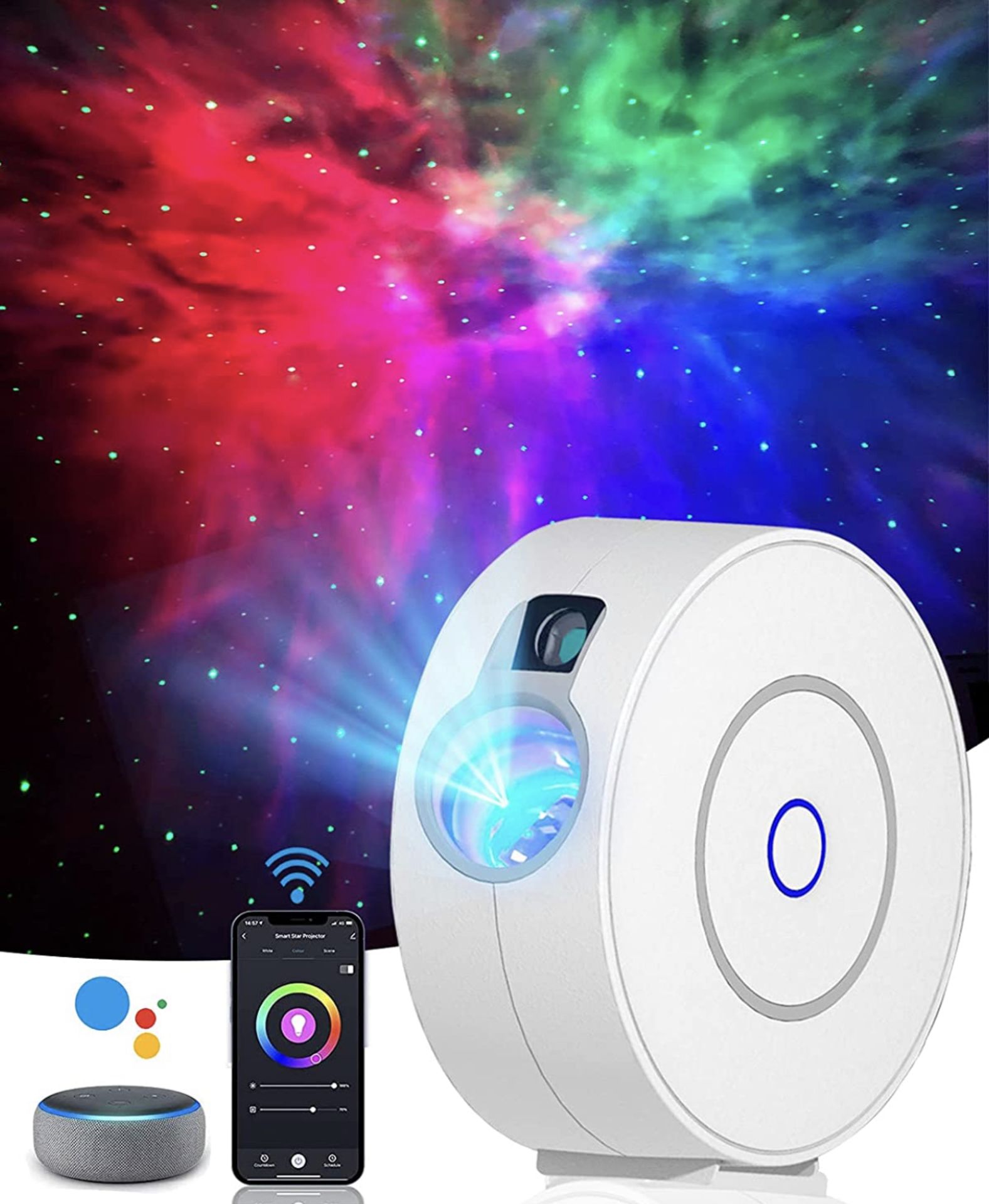 Star Projector, LED Galaxy Projector, Light With App Control RRP £48.99