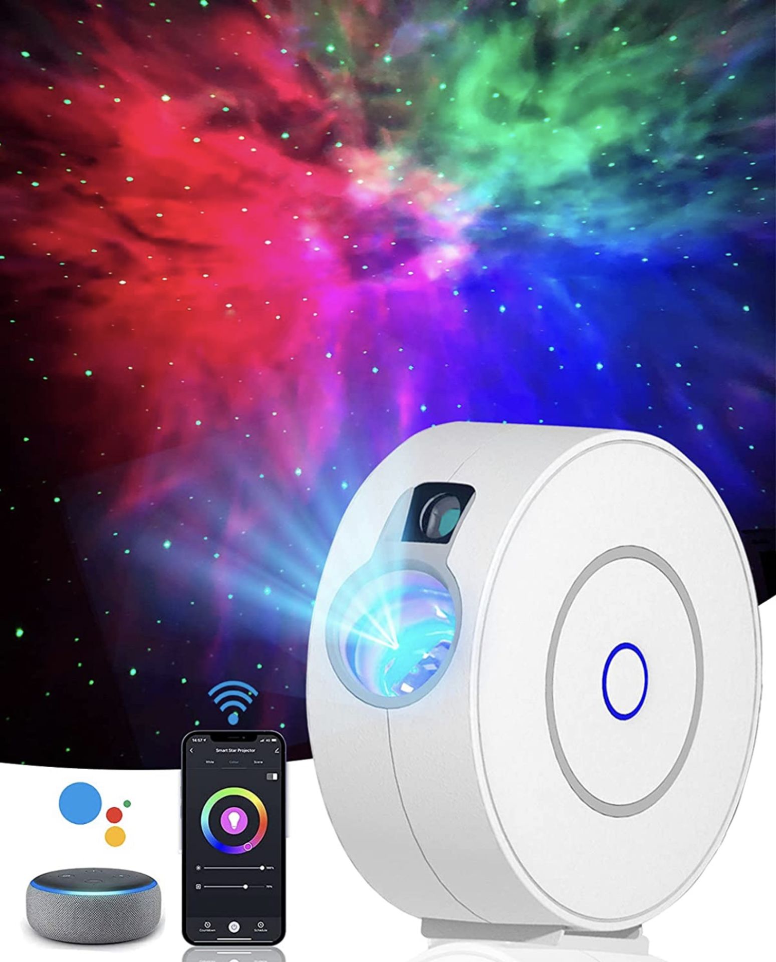 Star Projector, LED Galaxy Projector, Light With App Control RRP £48.99