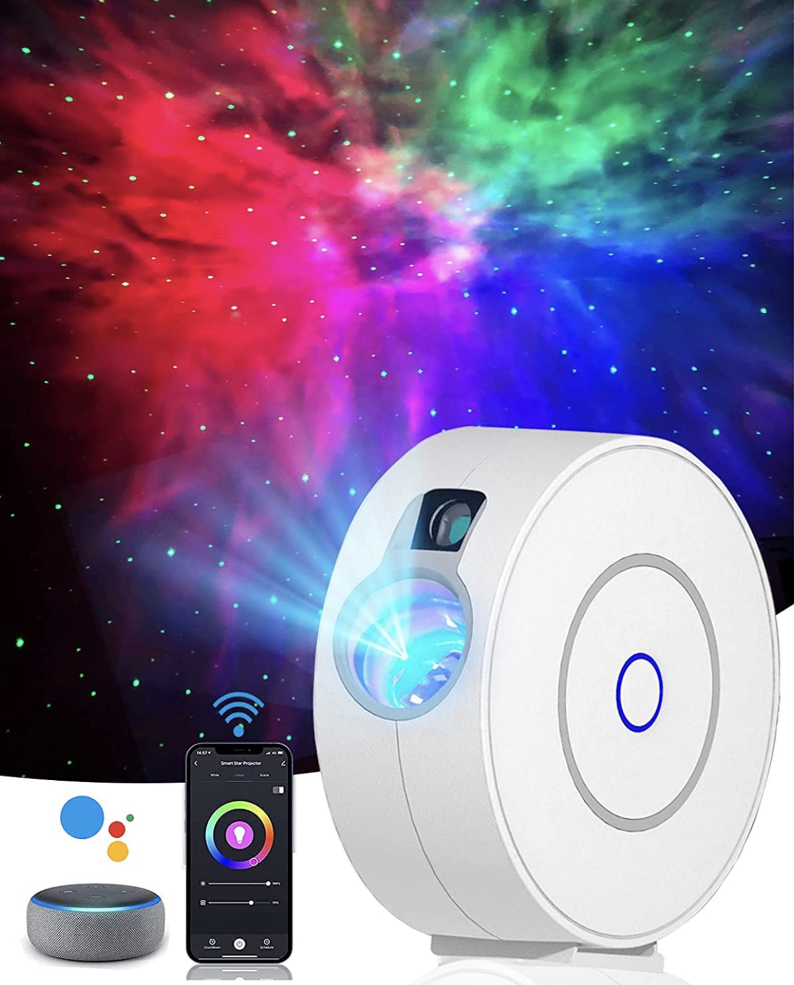 Star Projector, LED Galaxy Projector, Light With App Control RRP £48.99