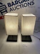 2 Pack Bedside Table Lamp, Yuusei Touch Control LED Nightstand Lamp RRP £42.99