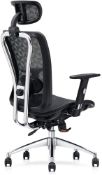 Cedric Ergonomic Mesh Office Chair, PU High Back Desk Chair RRP £195.99