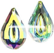 Colourful Concave Teardrop Lamp Chandelier Crystals, set of 20 RRP £80 in total