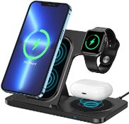 Wireless Charging Station, KOOPAO 3-in-1 Foldable Fast Wireless Charger RRP £34.99