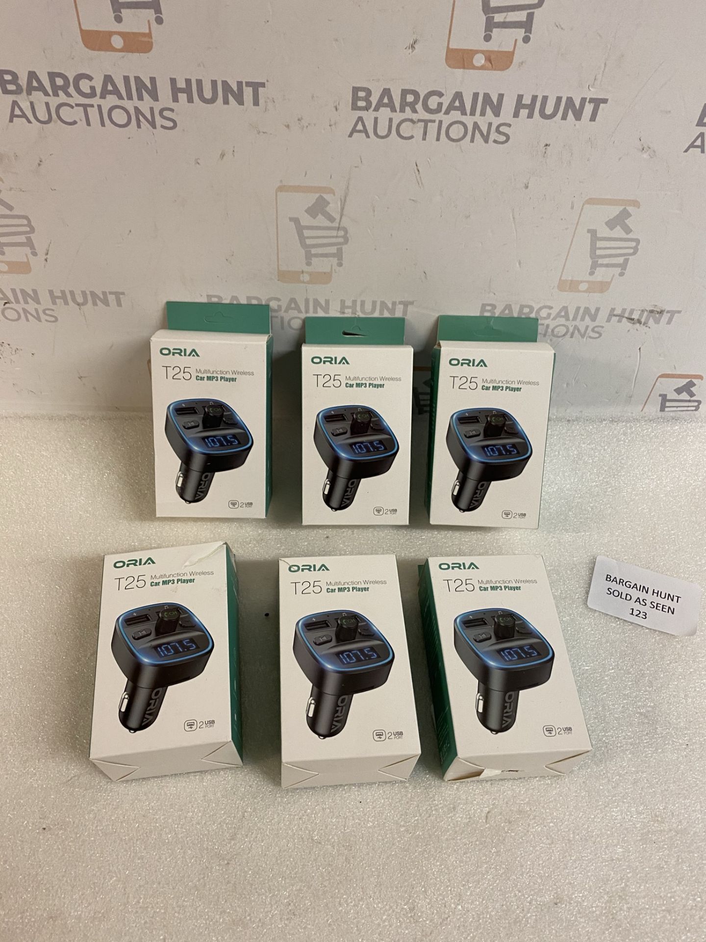 Set Of 6 ORIA Trasmettitore Bluetooth per Auto RRP £17.99 Each