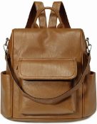 Backpack for Women,VASCHY PU Leather Convertible Backpack Shoulder Bag RRP £30