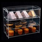 Display4top Acrylic Display Pastry Cabinet Cakes Donuts (3Tier) RRP £52.99
