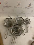Sieves and Strainers Set - Metal Sieve Stainless Steel, Fine Mesh Strainers