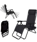 Zero Gravity Sunlounger Garden Reclining Chair Foldable RRP £49.99